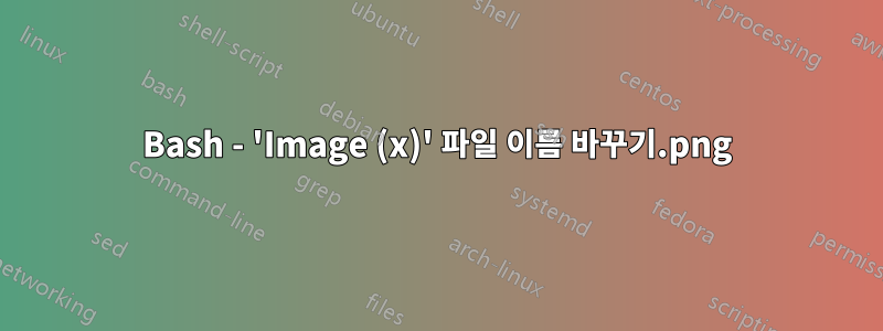 Bash - 'Image (x).png' 파일 이름 바꾸기