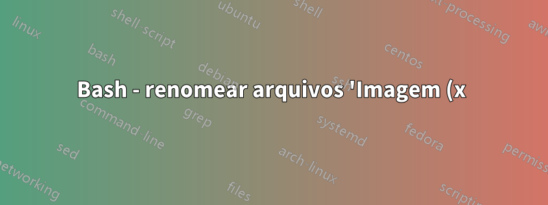 Bash - renomear arquivos 'Imagem (x).png'
