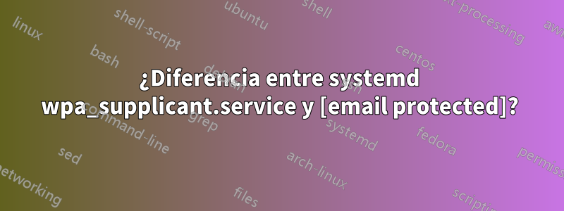 ¿Diferencia entre systemd wpa_supplicant.service y [email protected]?