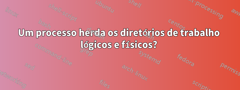 Um processo herda os diretórios de trabalho lógicos e físicos?