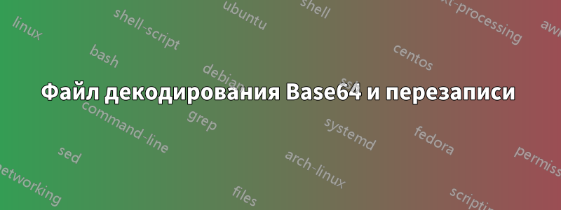 Файл декодирования Base64 и перезаписи