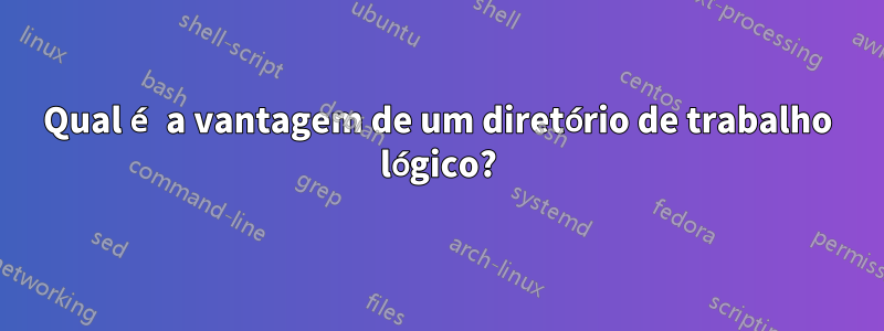 Qual é a vantagem de um diretório de trabalho lógico?