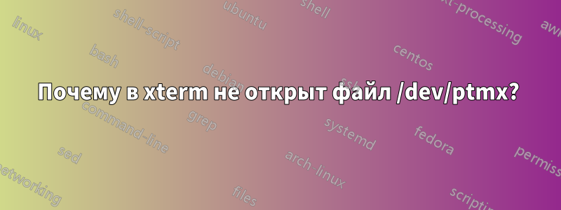 Почему в xterm не открыт файл /dev/ptmx?