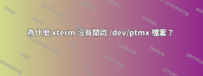 為什麼 xterm 沒有開啟 /dev/ptmx 檔案？