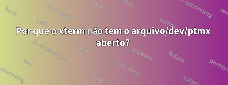 Por que o xterm não tem o arquivo/dev/ptmx aberto?