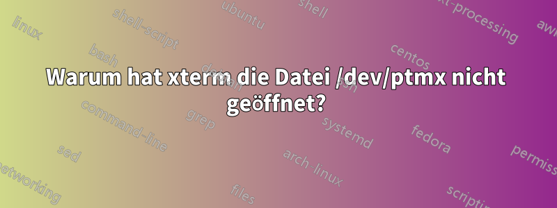 Warum hat xterm die Datei /dev/ptmx nicht geöffnet?