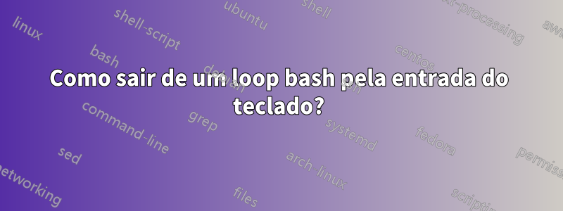 Como sair de um loop bash pela entrada do teclado?
