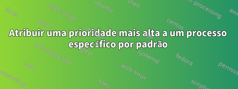 Atribuir uma prioridade mais alta a um processo específico por padrão