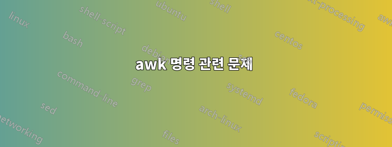 awk 명령 관련 문제