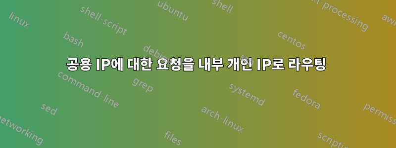 공용 IP에 대한 요청을 내부 개인 IP로 라우팅