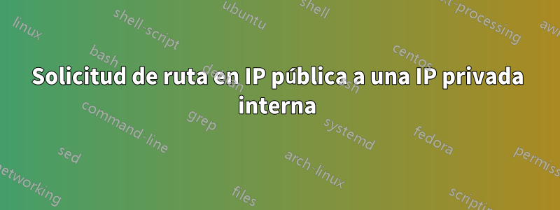 Solicitud de ruta en IP pública a una IP privada interna