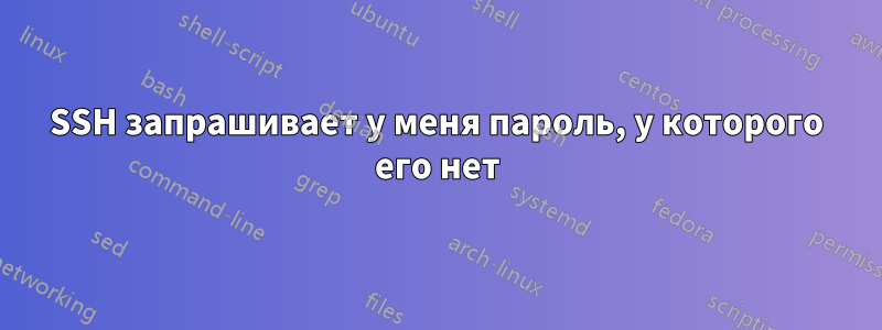 SSH запрашивает у меня пароль, у которого его нет