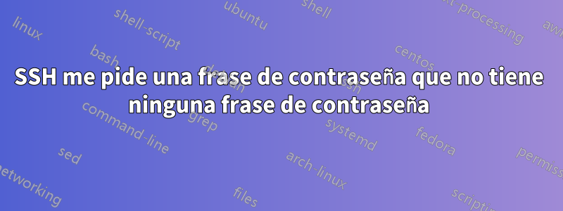 SSH me pide una frase de contraseña que no tiene ninguna frase de contraseña