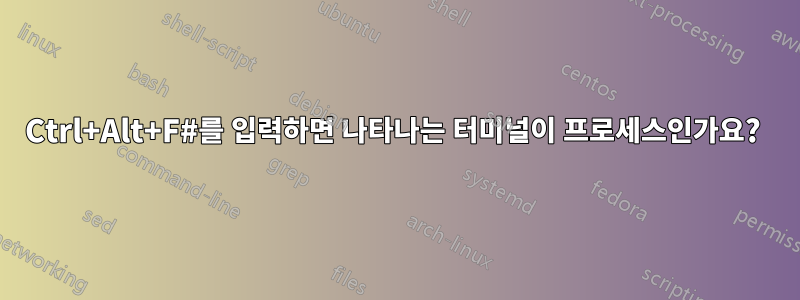 Ctrl+Alt+F#를 입력하면 나타나는 터미널이 프로세스인가요? 