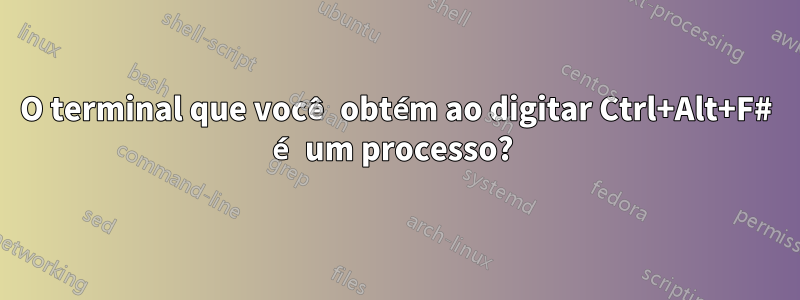 O terminal que você obtém ao digitar Ctrl+Alt+F# é um processo? 
