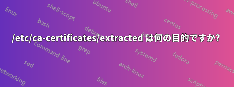 /etc/ca-certificates/extracted は何の目的ですか?