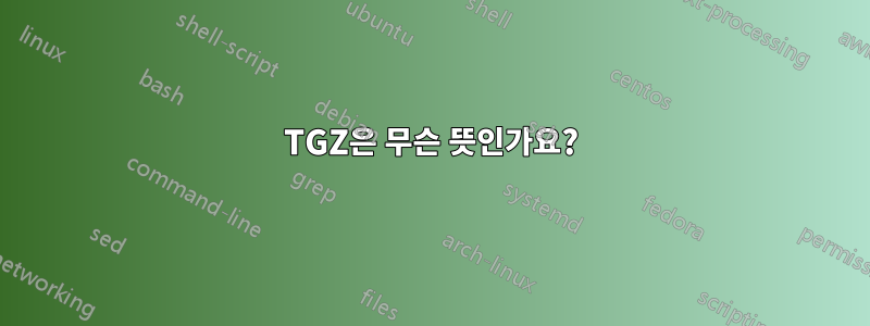 TGZ은 무슨 뜻인가요?