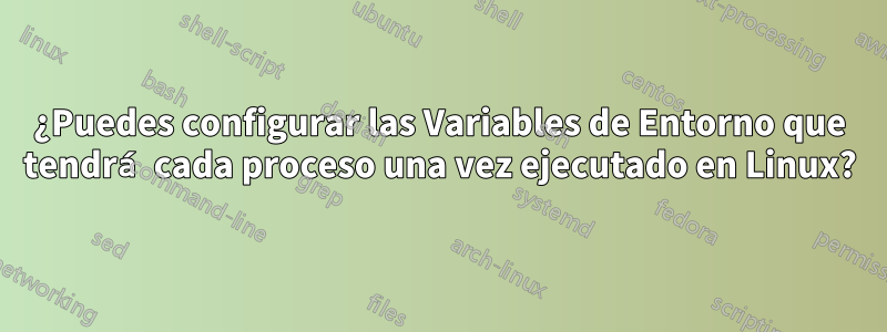 ¿Puedes configurar las Variables de Entorno que tendrá cada proceso una vez ejecutado en Linux?