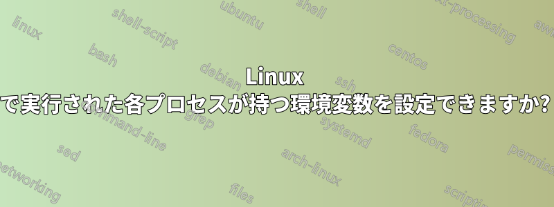 Linux で実行された各プロセスが持つ環境変数を設定できますか?