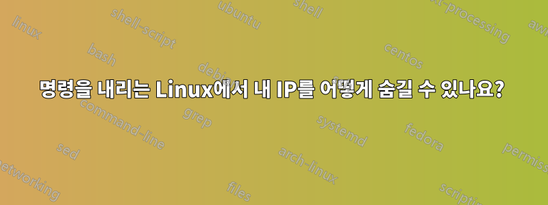 명령을 내리는 Linux에서 내 IP를 어떻게 숨길 수 있나요?