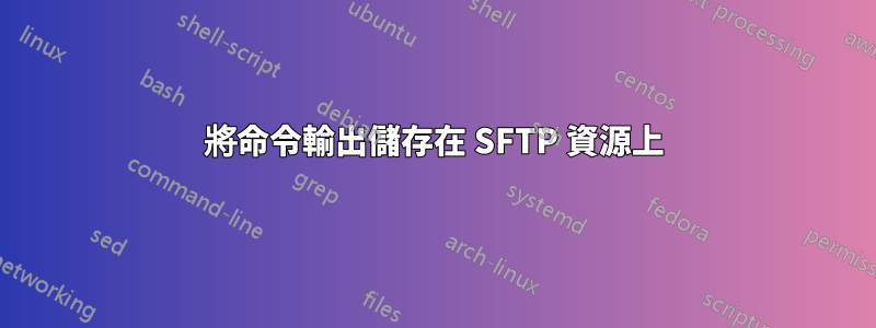將命令輸出儲存在 SFTP 資源上
