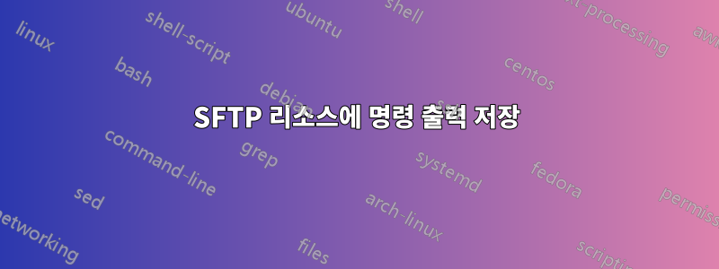 SFTP 리소스에 명령 출력 저장