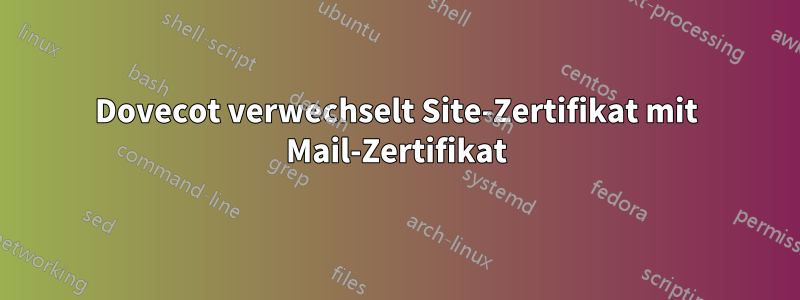 Dovecot verwechselt Site-Zertifikat mit Mail-Zertifikat