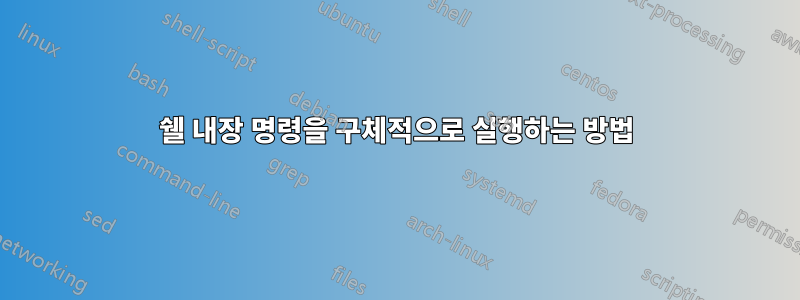 쉘 내장 명령을 구체적으로 실행하는 방법