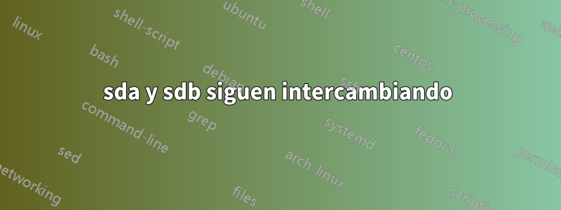 sda y sdb siguen intercambiando