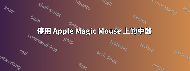 停用 Apple Magic Mouse 上的中鍵