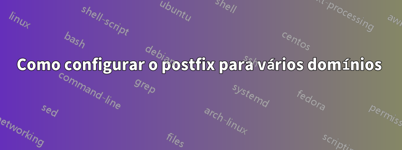 Como configurar o postfix para vários domínios