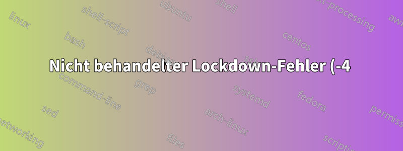 Nicht behandelter Lockdown-Fehler (-4) iPod 4G