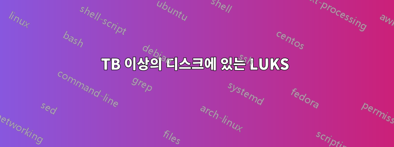 2TB 이상의 디스크에 있는 LUKS