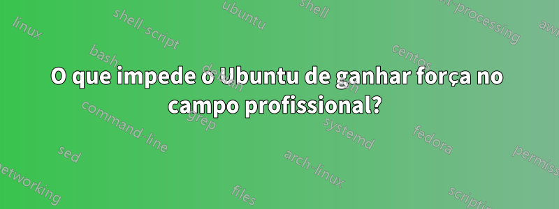O que impede o Ubuntu de ganhar força no campo profissional? 