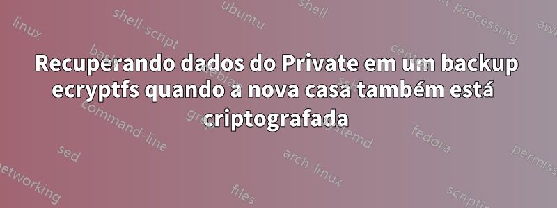 Recuperando dados do Private em um backup ecryptfs quando a nova casa também está criptografada