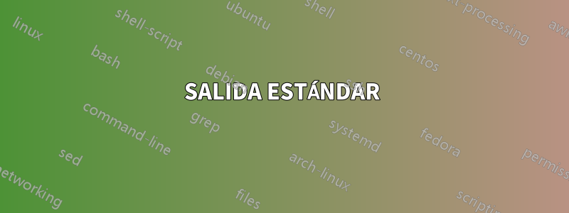SALIDA ESTÁNDAR