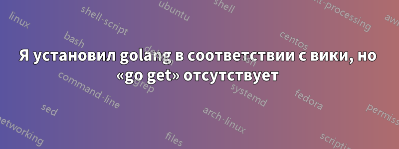 Я установил golang в соответствии с вики, но «go get» отсутствует
