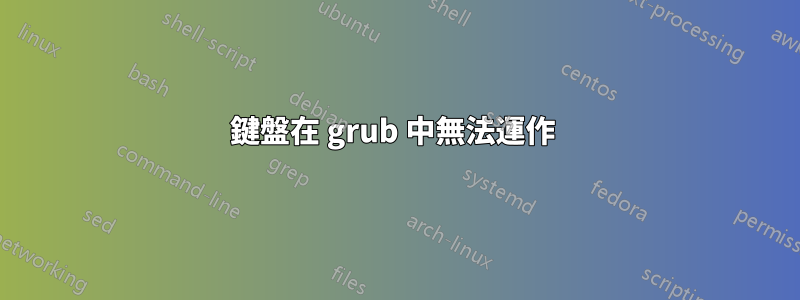 鍵盤在 grub 中無法運作 
