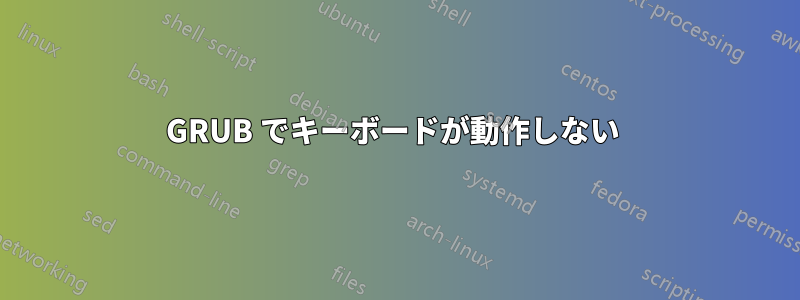 GRUB でキーボードが動作しない 
