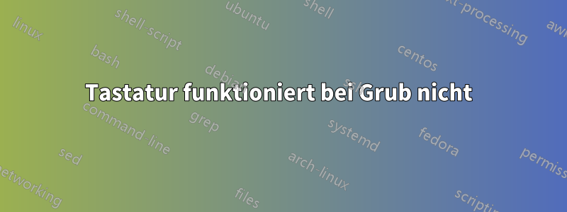 Tastatur funktioniert bei Grub nicht 
