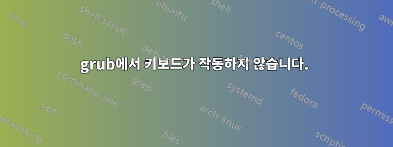 grub에서 키보드가 작동하지 않습니다.