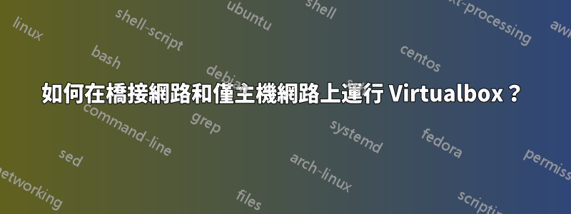 如何在橋接網路和僅主機網路上運行 Virtualbox？