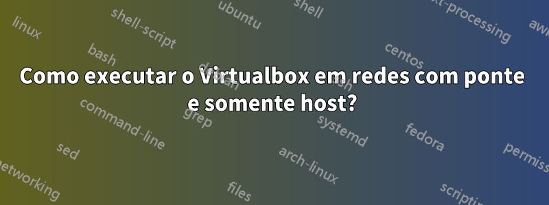 Como executar o Virtualbox em redes com ponte e somente host?