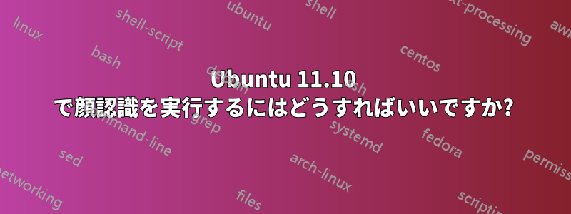 Ubuntu 11.10 で顔認識を実行するにはどうすればいいですか?