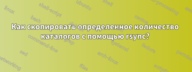 Как скопировать определенное количество каталогов с помощью rsync?