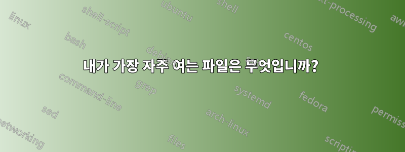 내가 가장 자주 여는 파일은 무엇입니까?