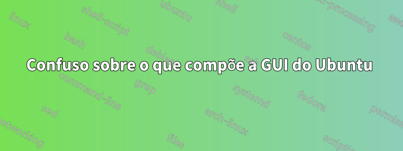 Confuso sobre o que compõe a GUI do Ubuntu