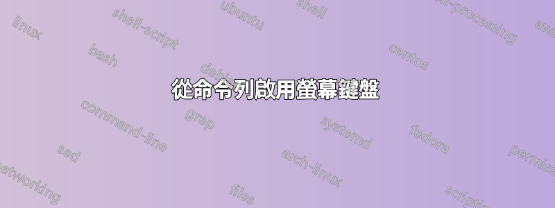 從命令列啟用螢幕鍵盤