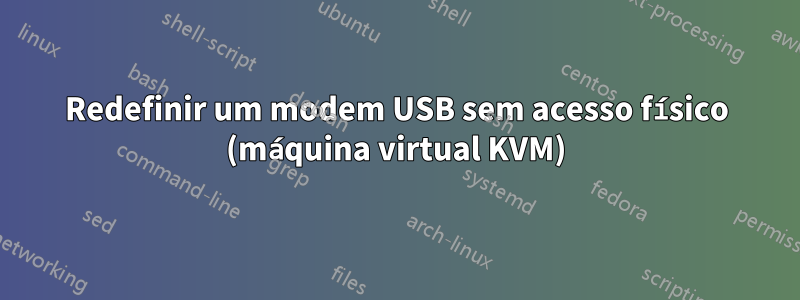 Redefinir um modem USB sem acesso físico (máquina virtual KVM)