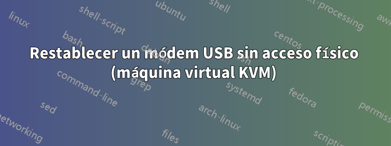 Restablecer un módem USB sin acceso físico (máquina virtual KVM)